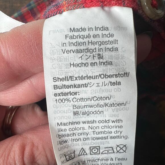 J.Crew Brushed Twill Classic Fit Button Down Shirt Holiday Plaid Men L Cabincore - Picture 12 of 12